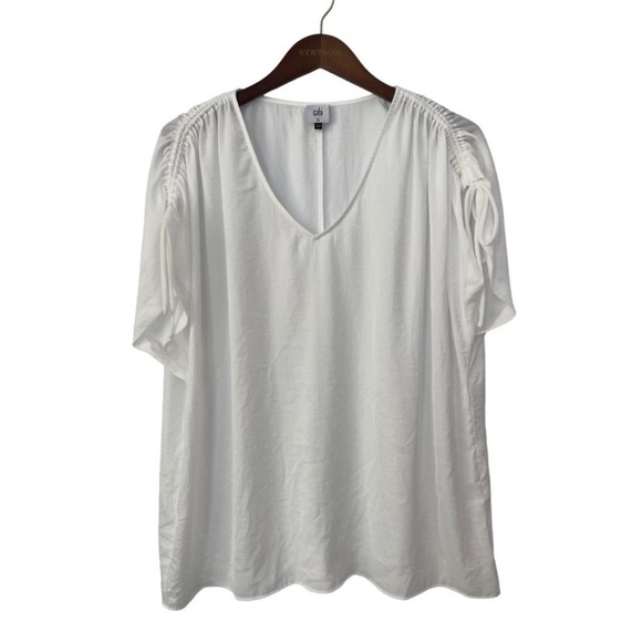 Cabi New NWOT Seaside Top #5895 White Sizes L - Picture 2 of 3